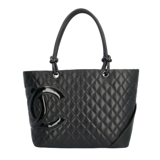 Chanel Black Pink Leather Tote Bag ()
