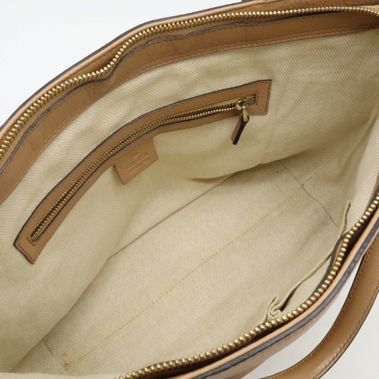 Gucci Beige Leather Shoulder Bag Tote Bag ()