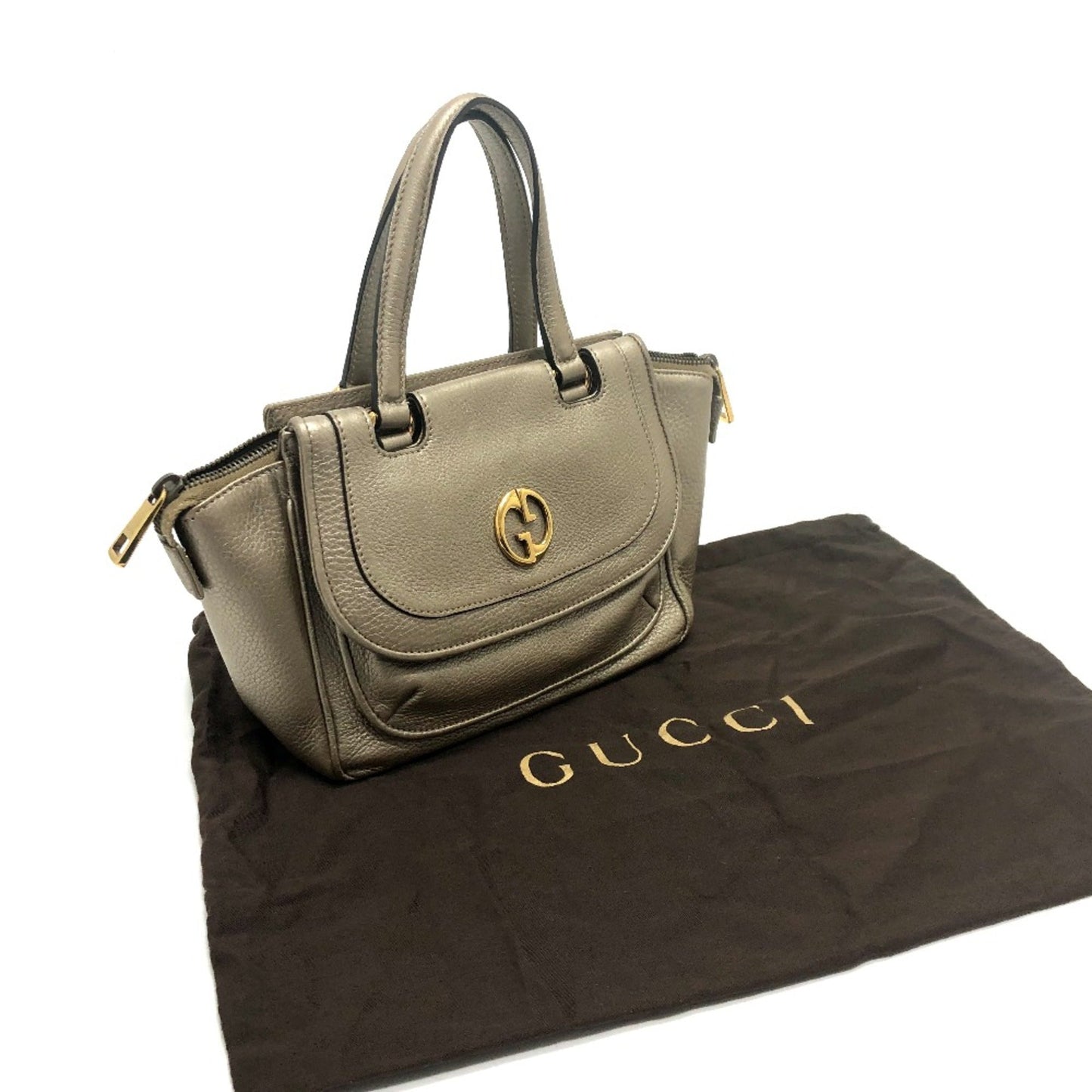 Gucci Gold Leather Handbag ()