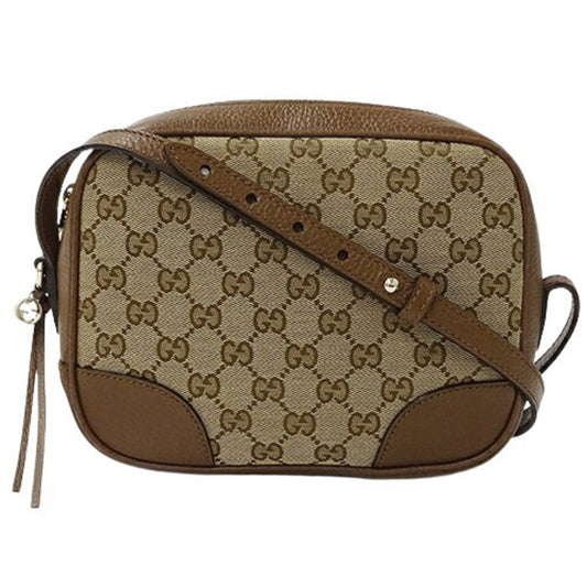 Gucci Gg Canvas Beige Brown Gg Canvas Shoulder Bag ()