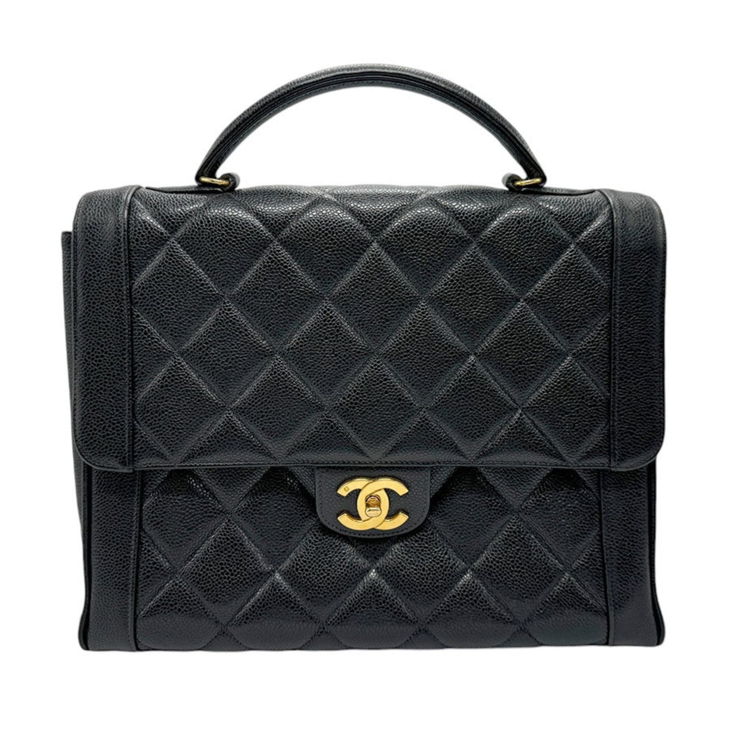 Chanel Black Caviar Leather Handbag ()