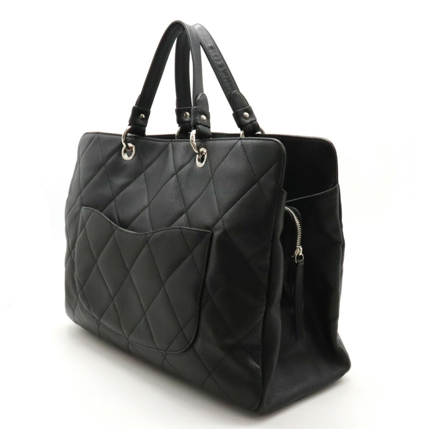 Chanel Black Caviar Leather Tote Bag ()