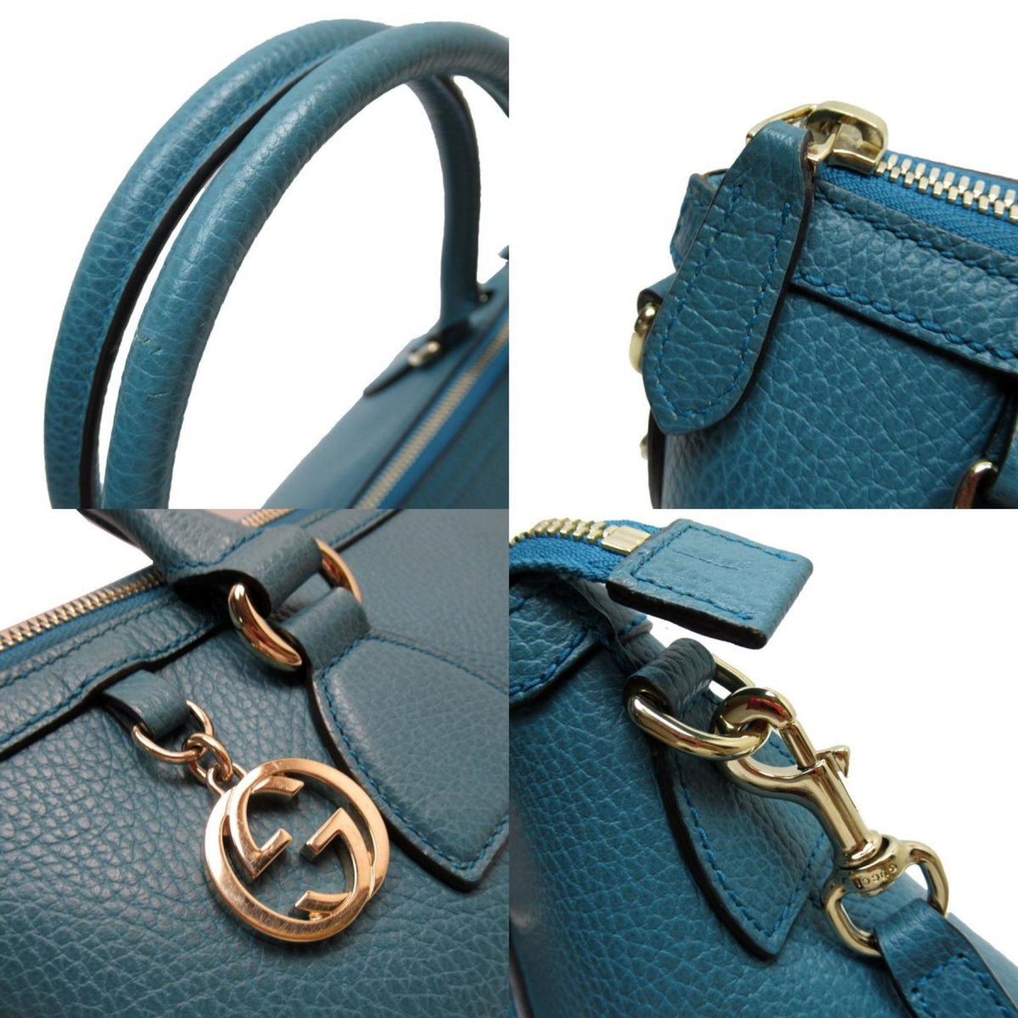 Gucci Green Leather Handbag Shoulder Bag ()