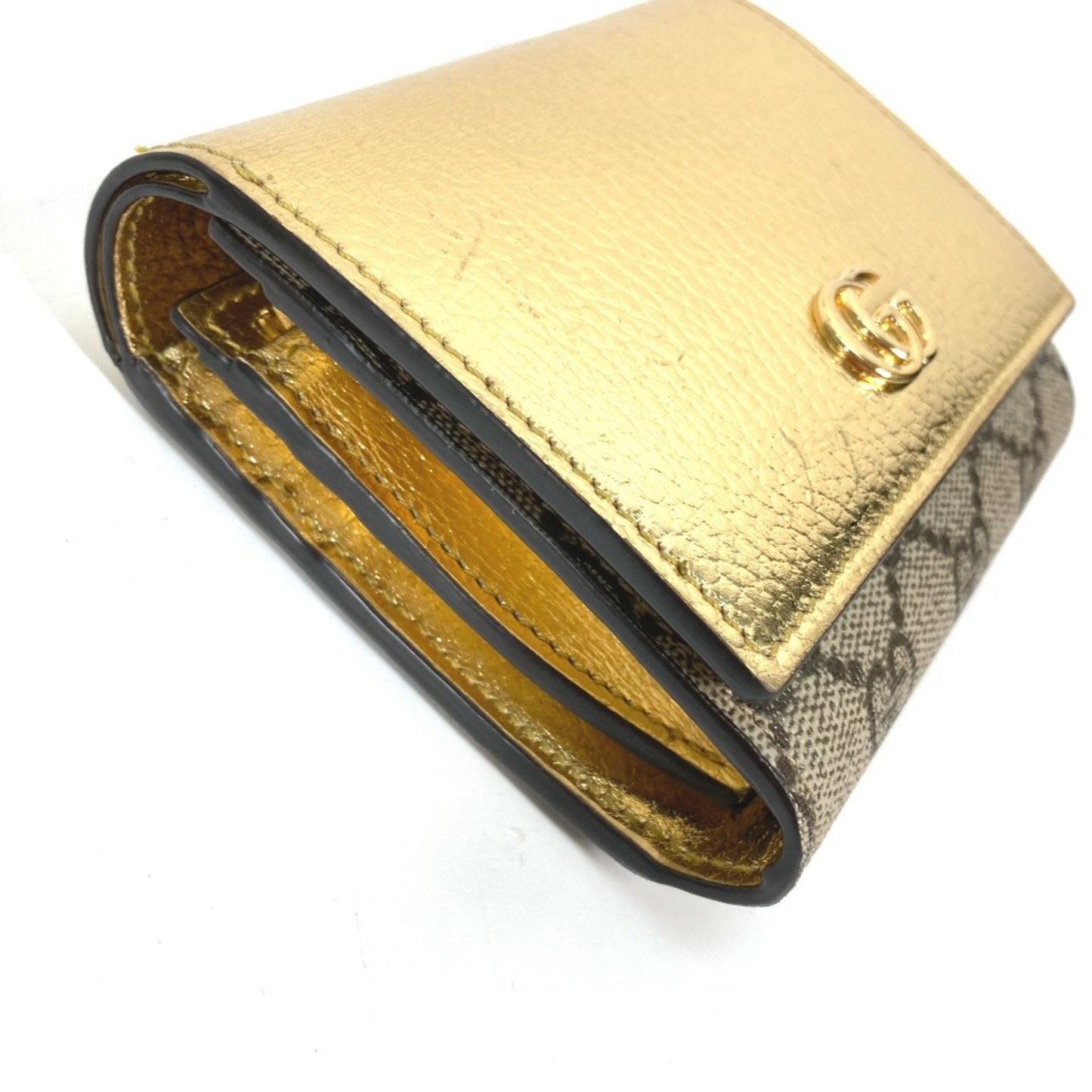 Gucci Gold Leather Wallet (Bi-Fold) ()