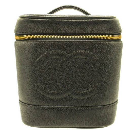 Chanel Caviar Skin Black Caviar Leather Vanity Bag ()