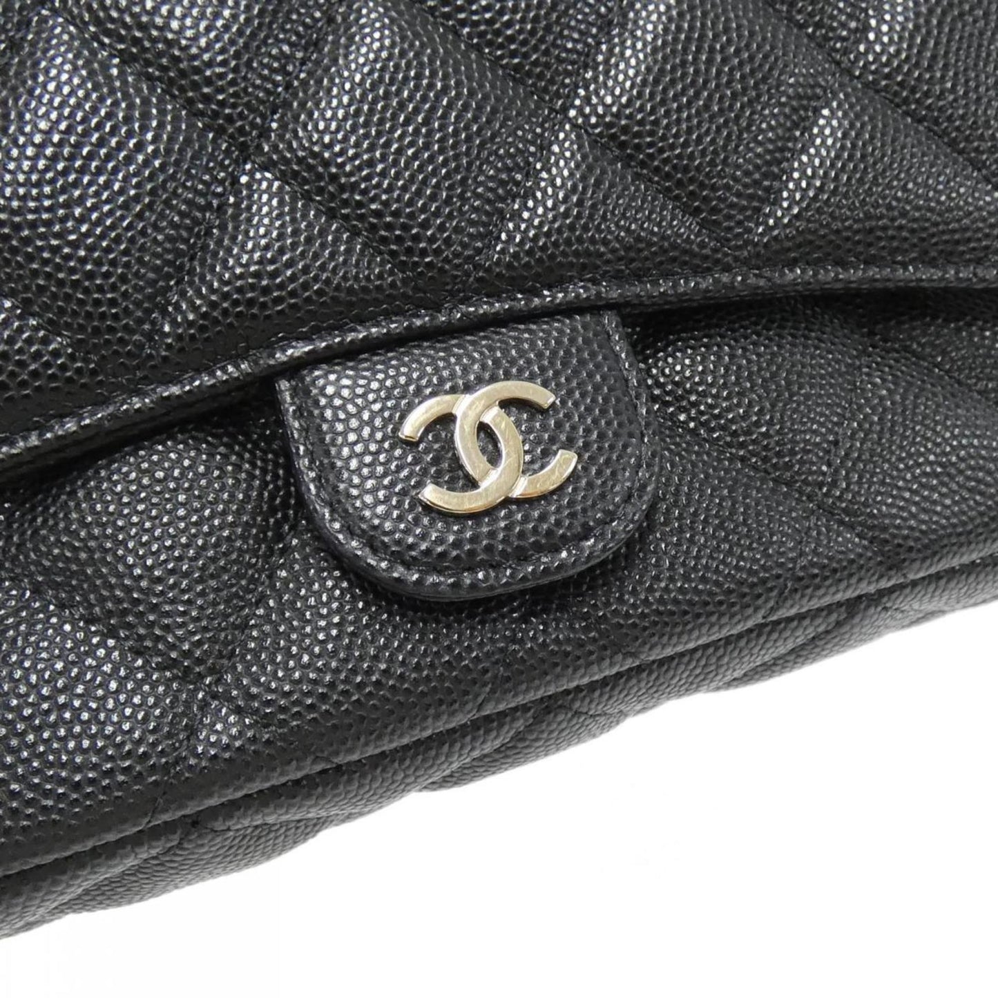 Chanel Black Caviar Leather Shoulder Bag ()