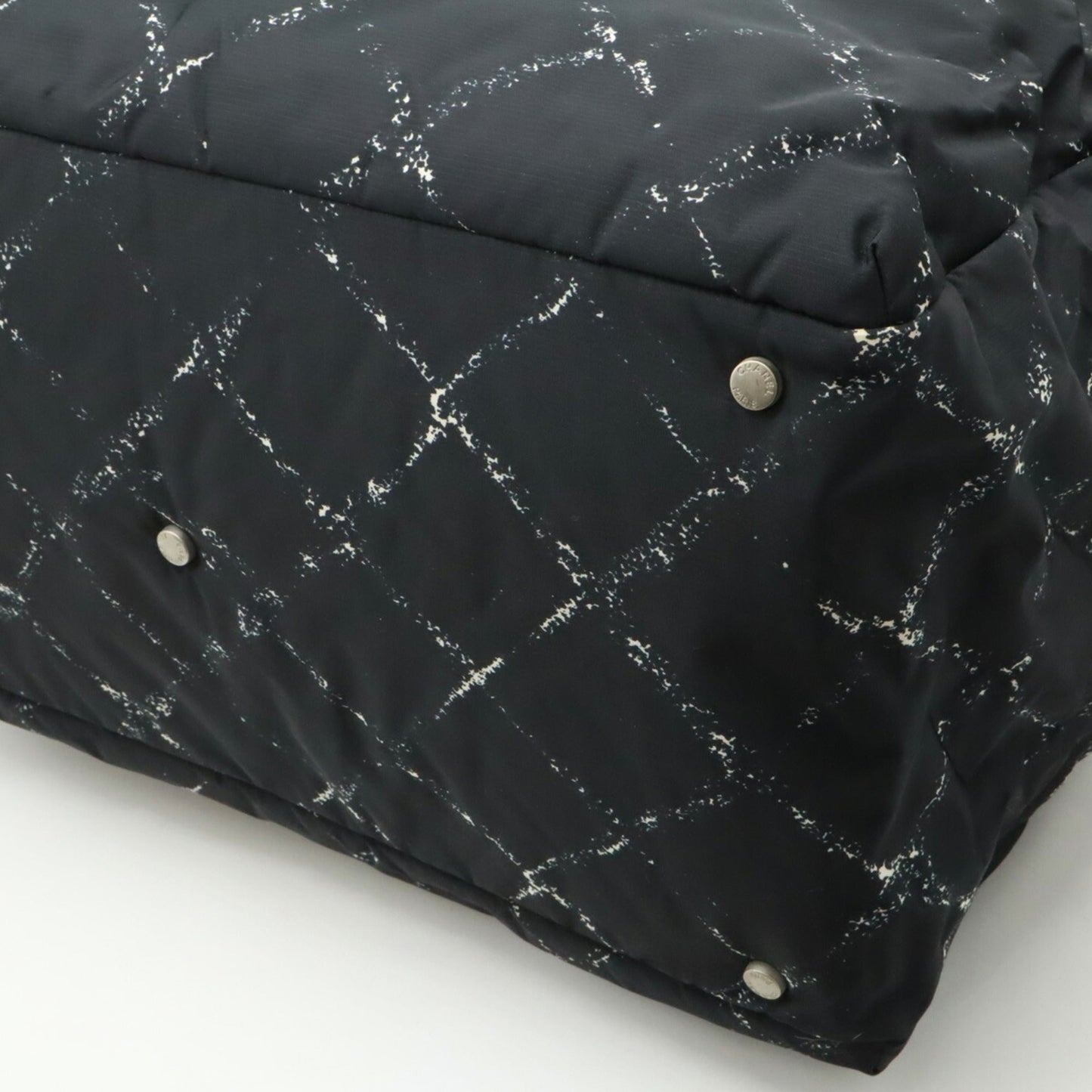 Chanel Black Red Color Nylon Boston Bag Shoulder Bag ()