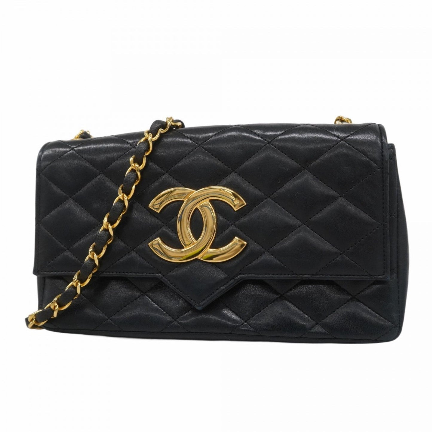 Chanel Black Leather Shoulder Bag ()