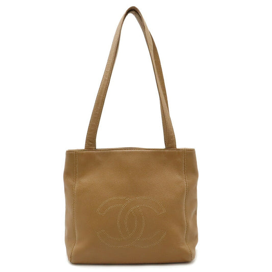 Chanel Camel Leather Shoulder Bag Tote Bag ()