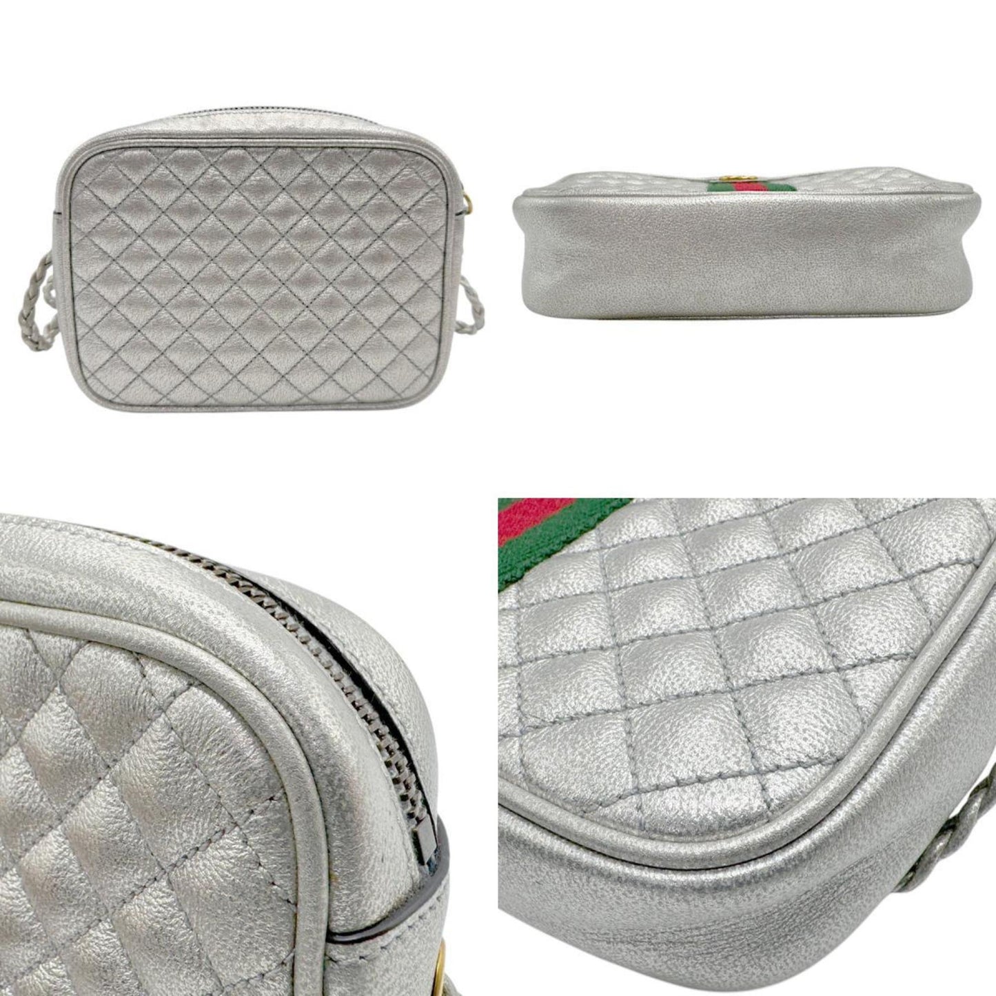 Gucci Silver Leather Shoulder Bag ()