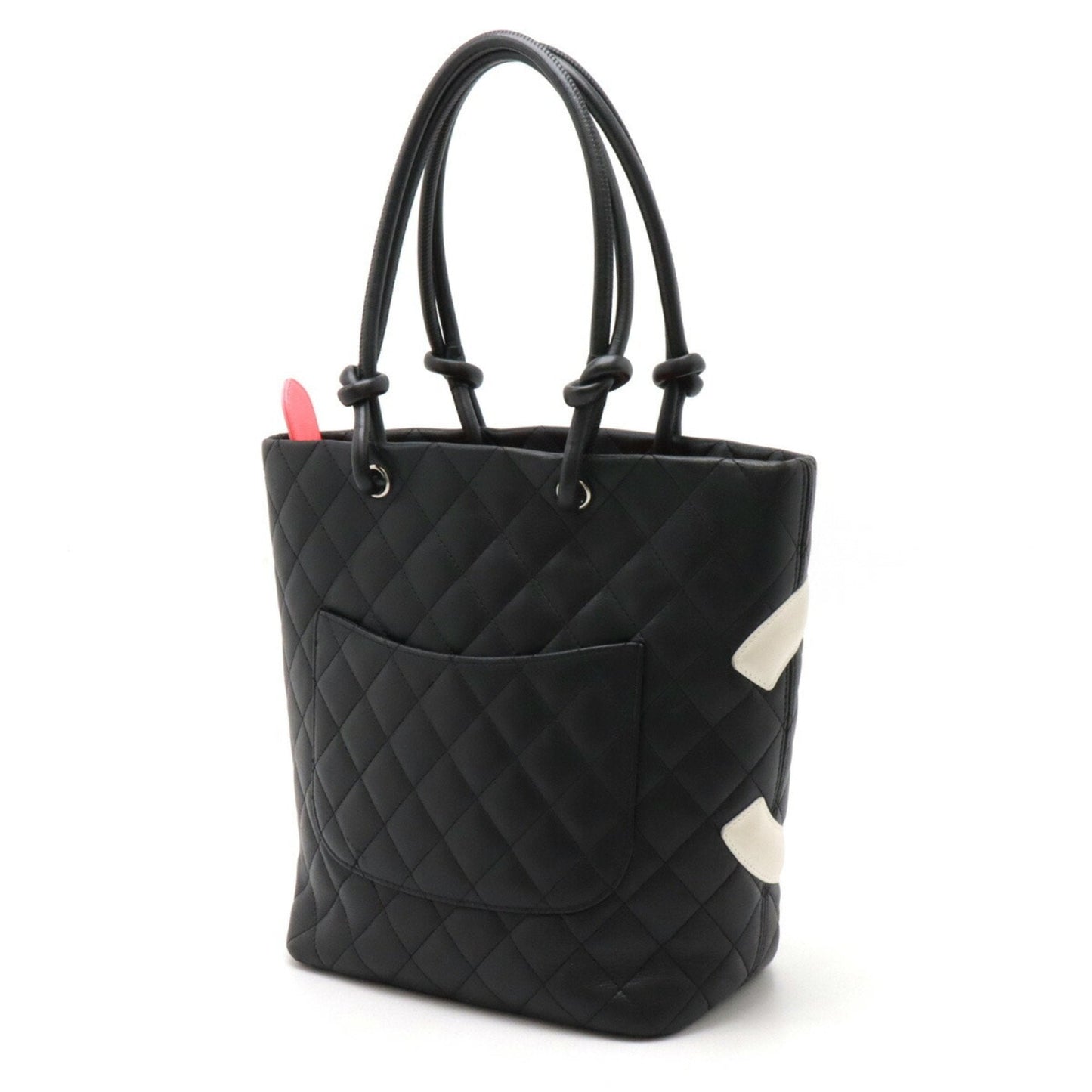 Chanel Black White Shoulder Bag Tote Bag ()
