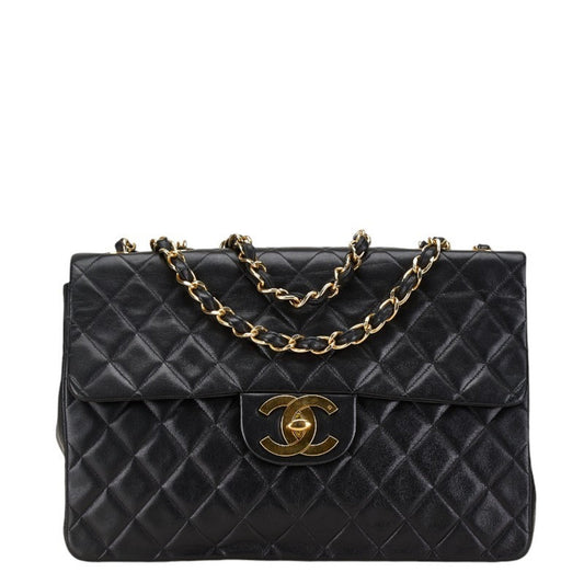 Chanel Black Leather Shoulder Bag ()
