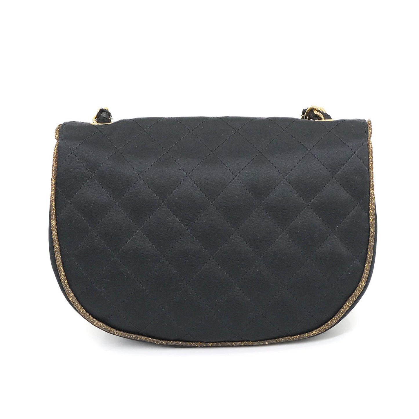 Chanel Black Satin Shoulder Bag ()