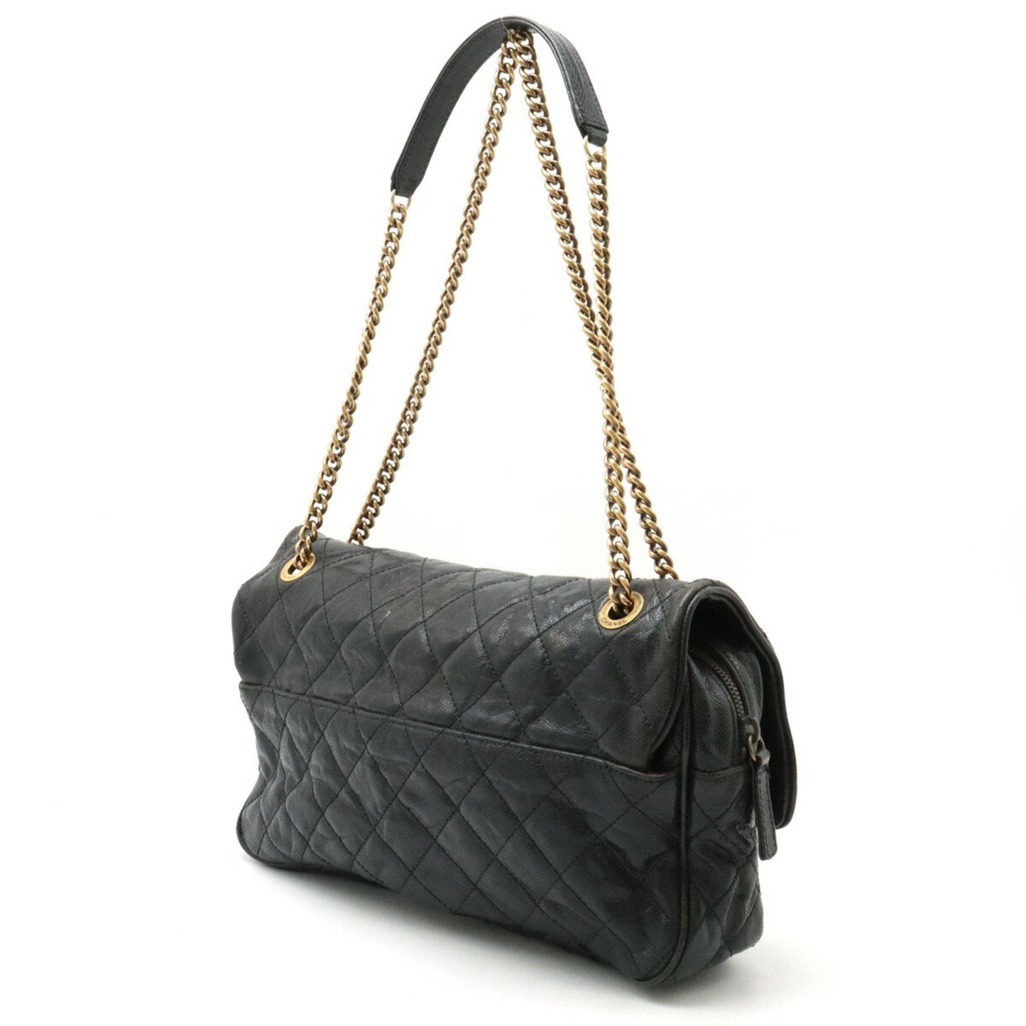 Chanel Black Caviar Leather Shoulder Bag ()