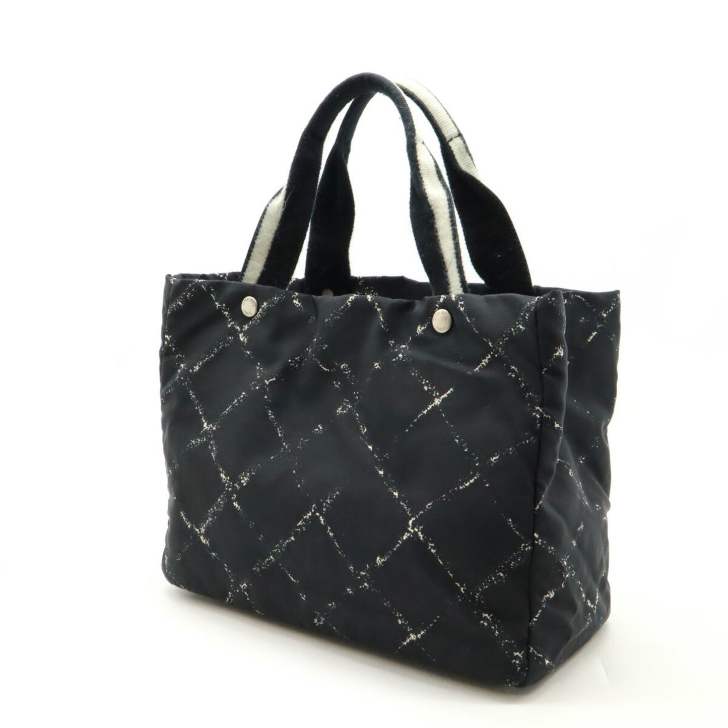 Chanel Black Red Color Nylon Handbag Shoulder Bag Tote Bag ()