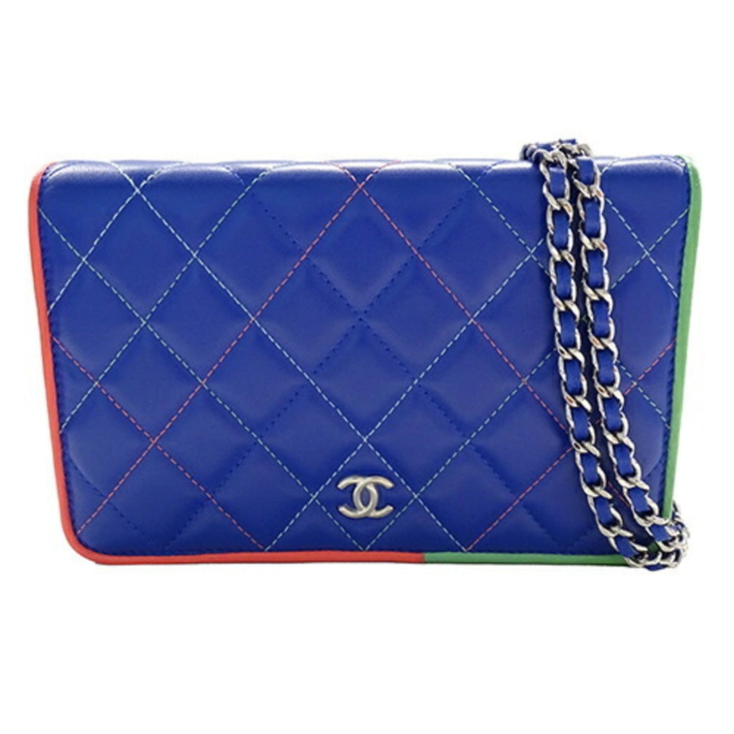 Chanel Blue Leather Shoulder Bag ()