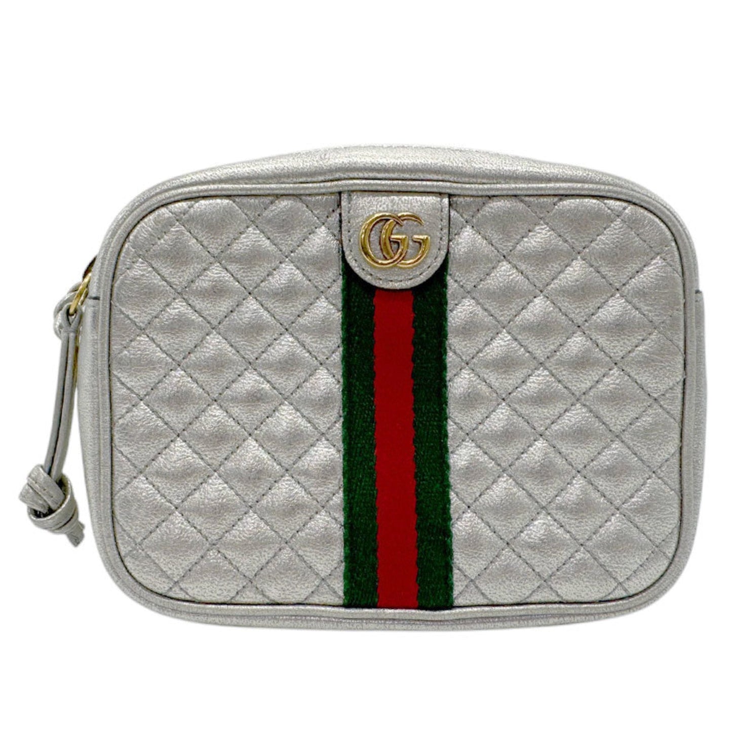 Gucci Silver Leather Shoulder Bag ()