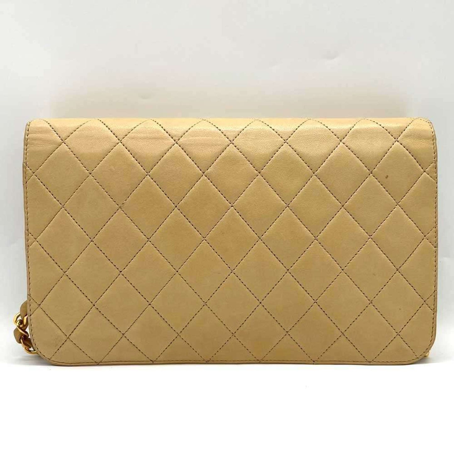 Chanel Beige Leather Shoulder Bag ()