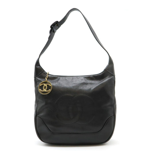 Chanel Black Grained Calfskin Shoulder Bag ()