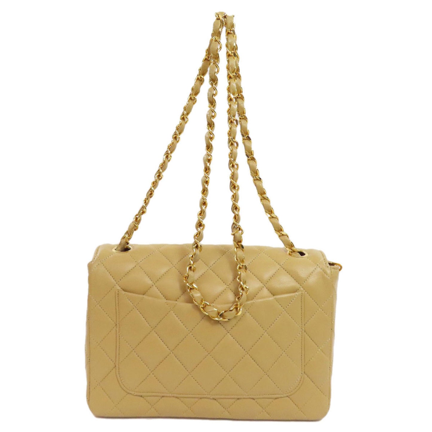 Chanel Beige Leather Shoulder Bag ()