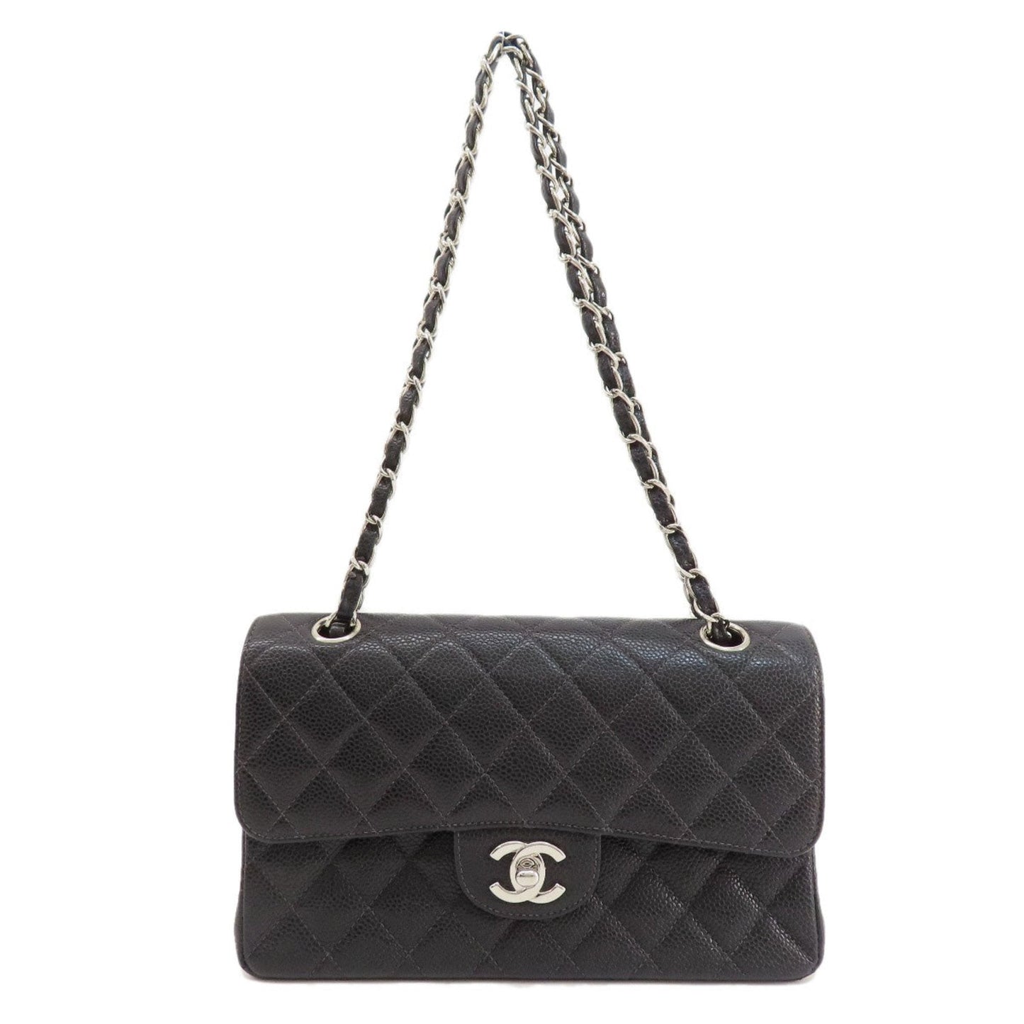Chanel Black Caviar Leather Shoulder Bag ()