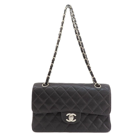 Chanel Black Caviar Leather Shoulder Bag ()