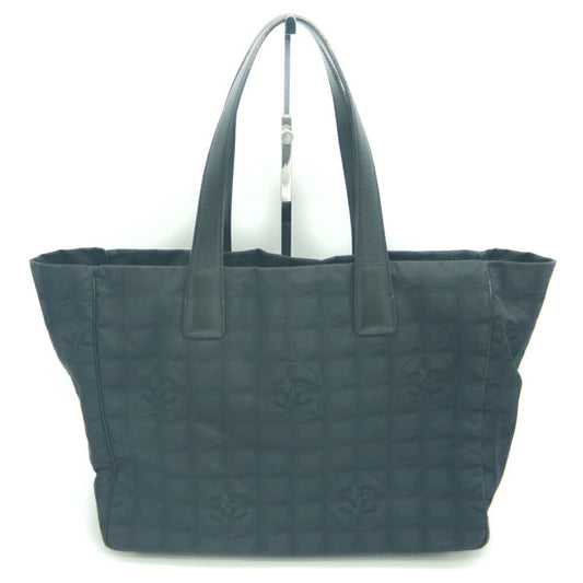 Chanel Black Nylon Leather Tote Bag ()