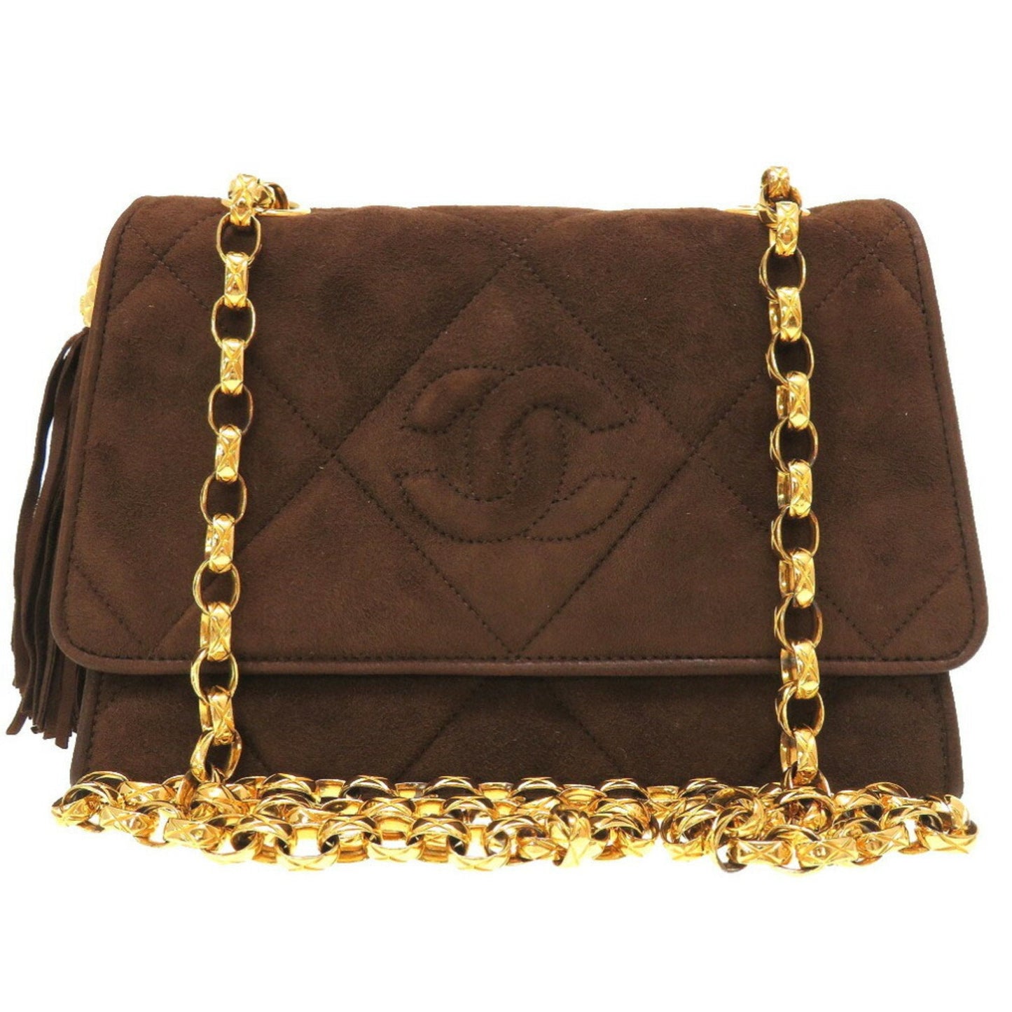 Chanel Brown Suede Shoulder Bag ()