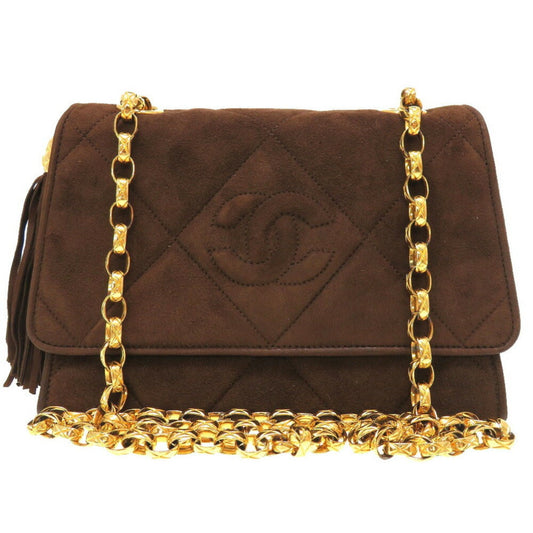 Chanel Brown Suede Shoulder Bag ()