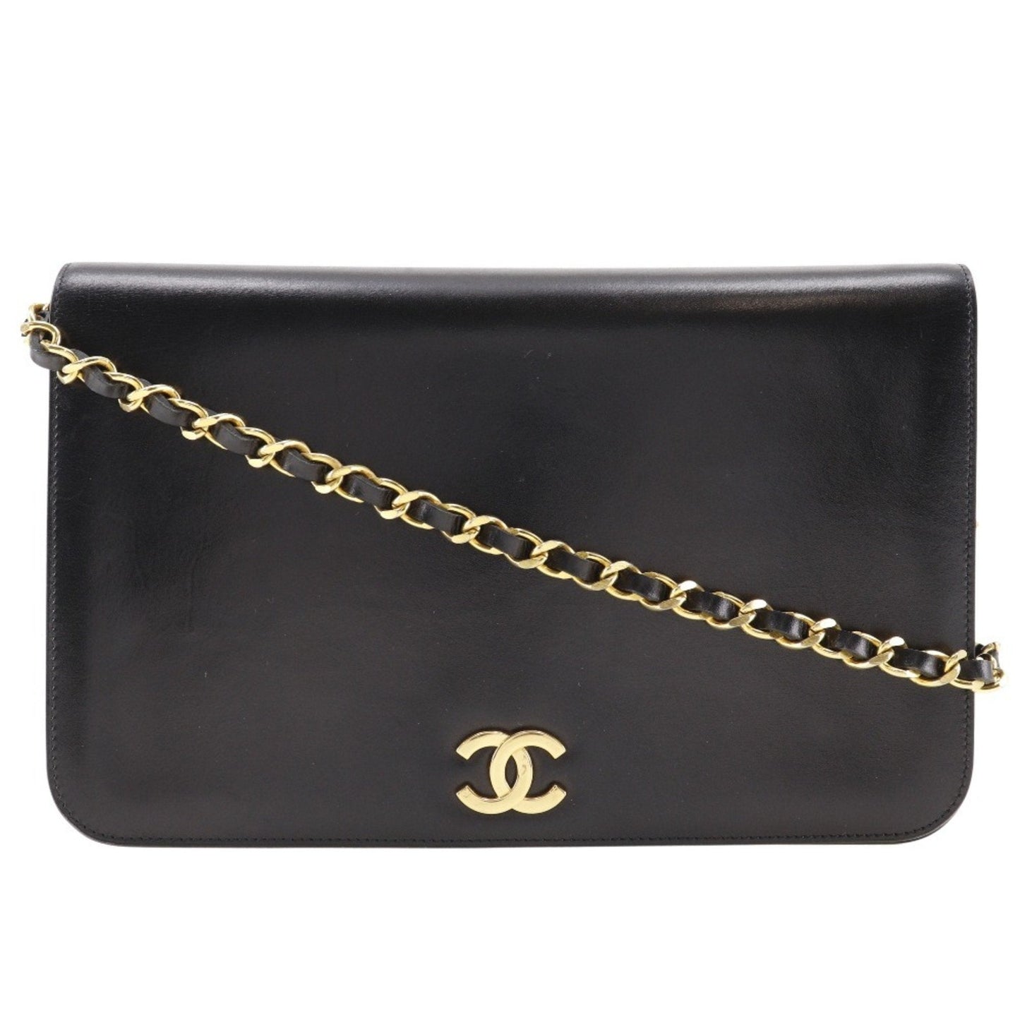 Chanel Black Leather Shoulder Bag ()