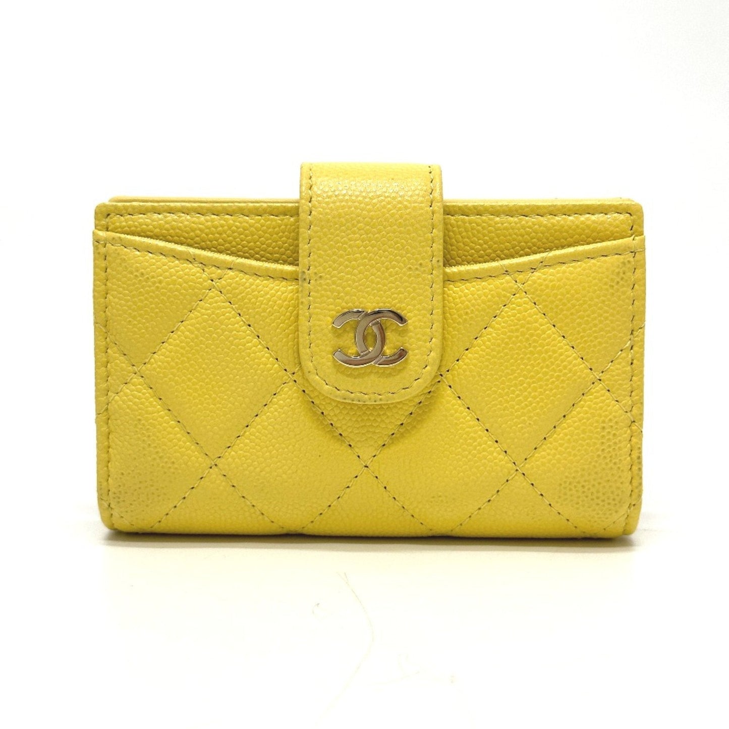 Chanel Yellow Leather Coin Purse/Coin Case ()
