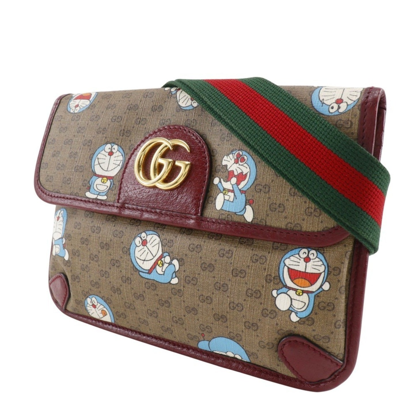 Gucci Brown Gg Supreme Canvas Fanny Pack Sling Bag ()