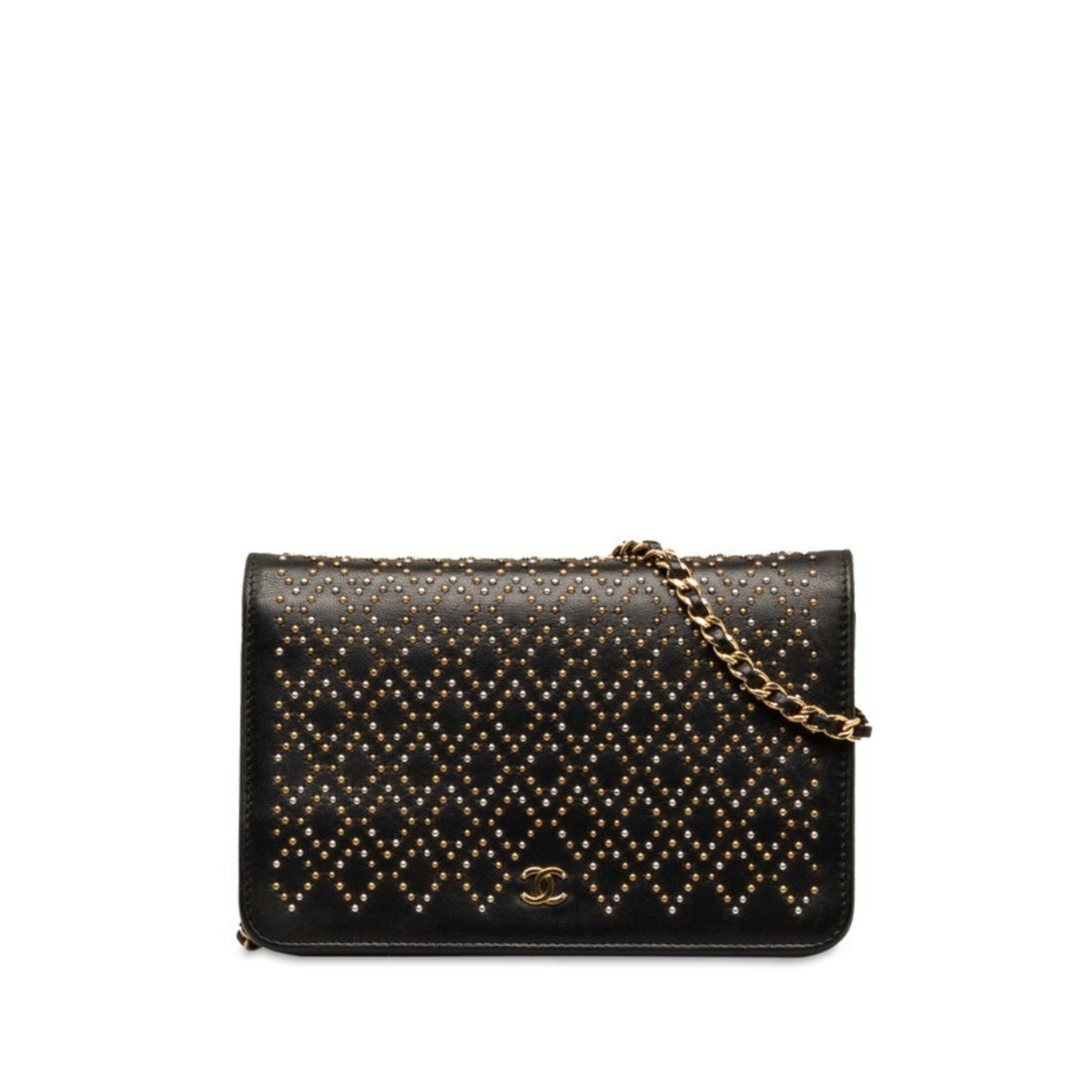 Chanel Black Suede Chain/Shoulder Wallet ()