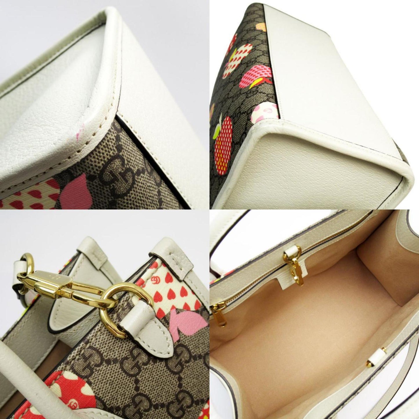 Gucci Brown Ivory Gg Supreme Handbag Shoulder Bag ()