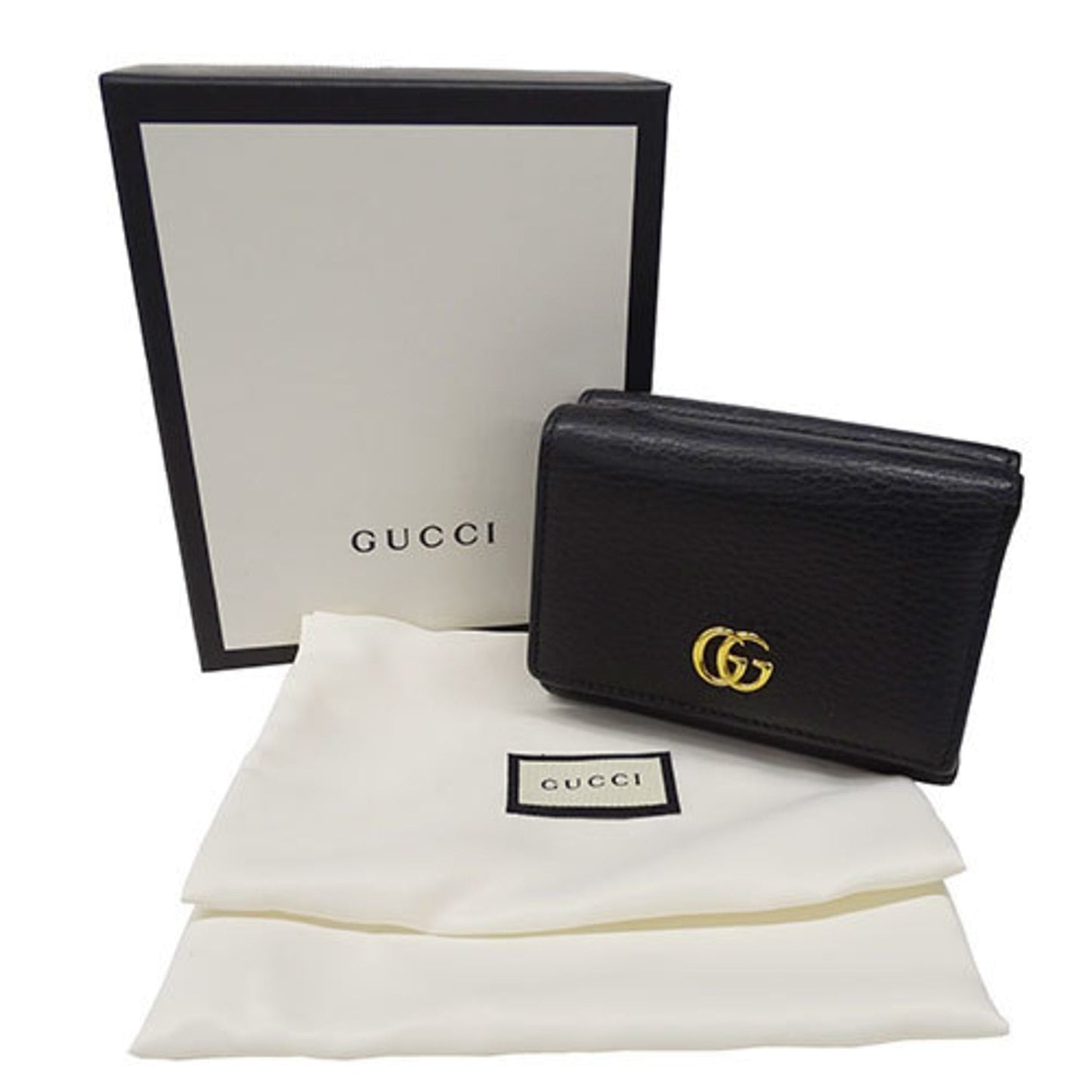 Gucci Black Leather Wallet (Tri-Fold) ()