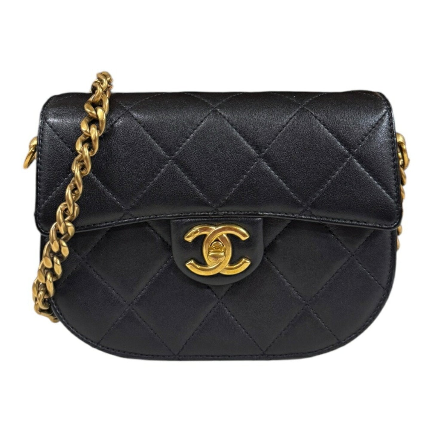 Chanel Black Leather Shoulder Bag ()