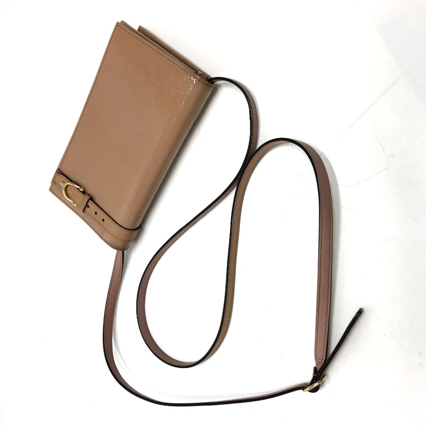 Gucci Beige Patent Leather Shoulder Bag ()