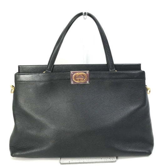 Gucci Black Leather Handbag ()