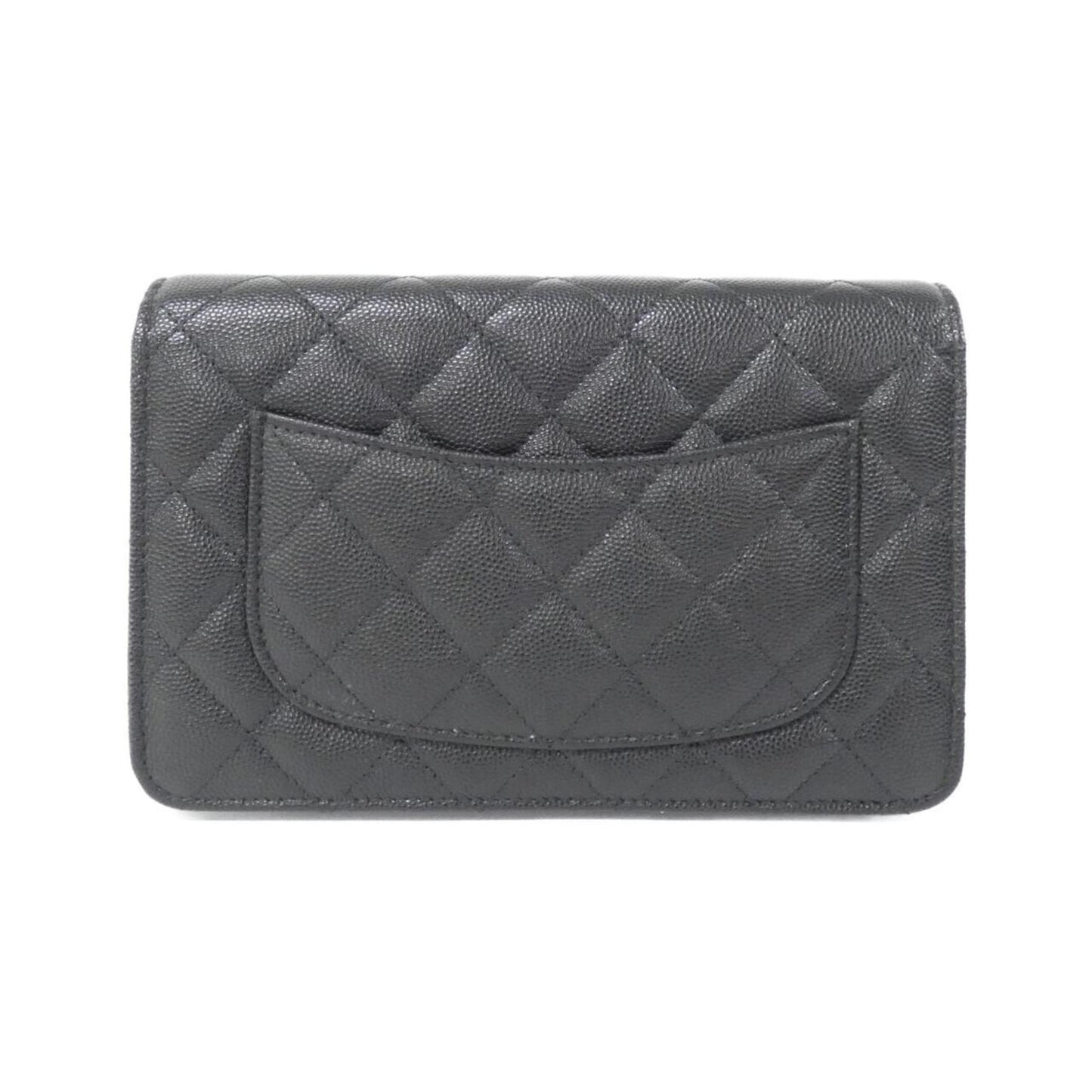 Chanel Black Caviar Leather Chain/Shoulder Wallet ()