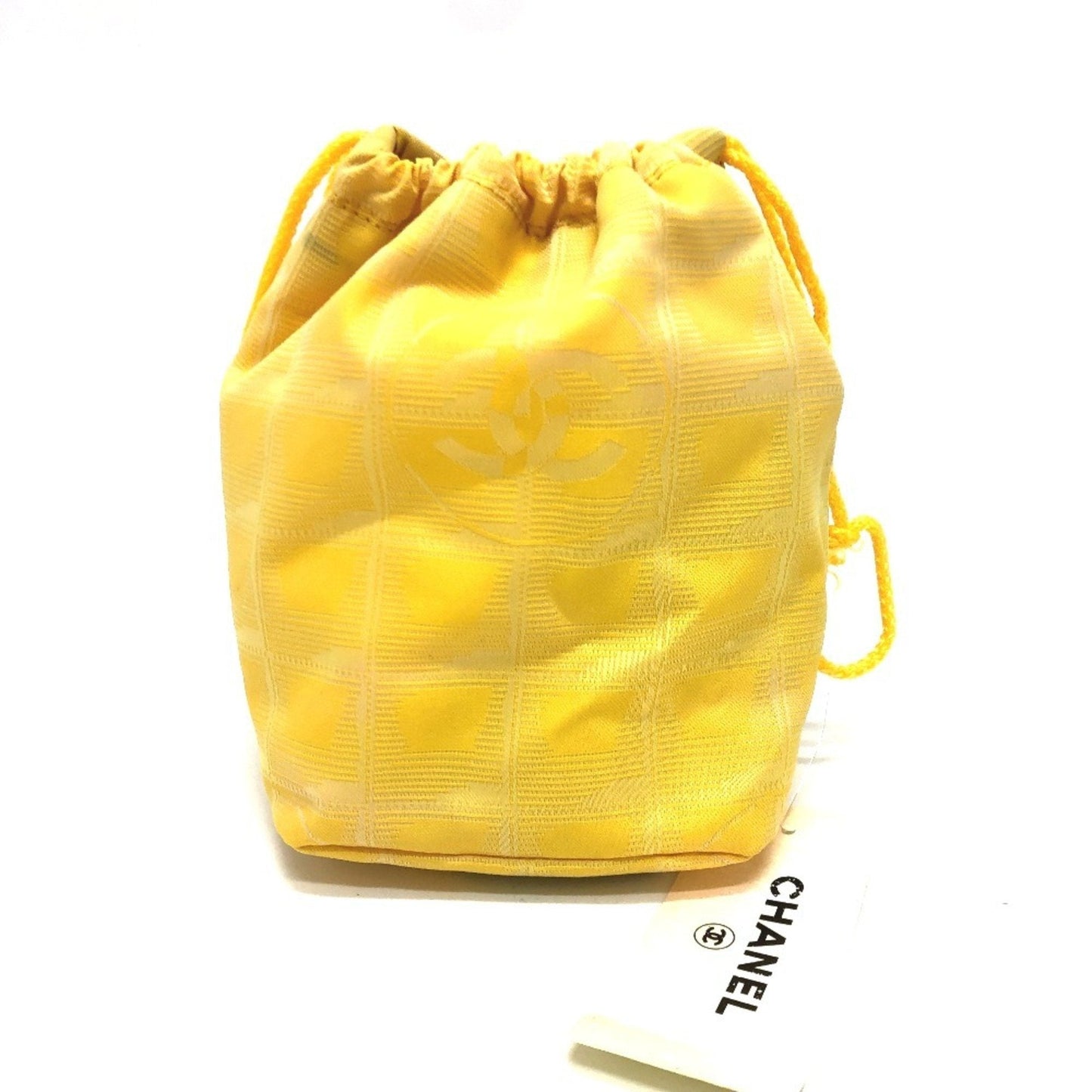 Chanel Yellow Canvas Pouch ()