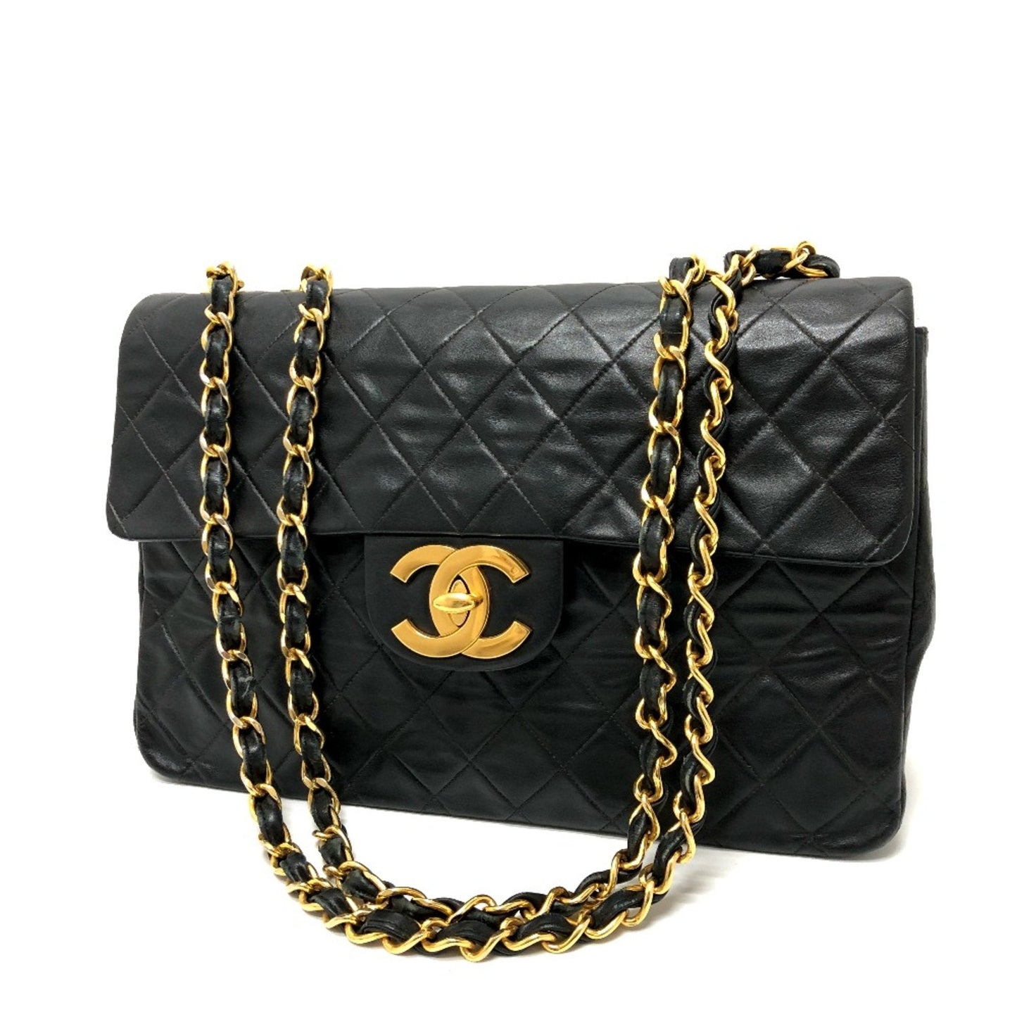 Chanel Black Leather Shoulder Bag ()
