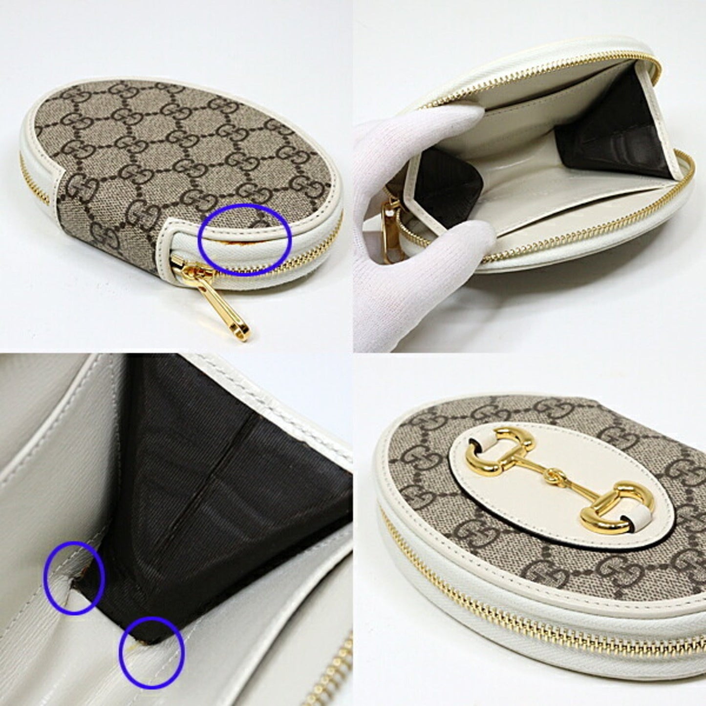 Gucci Beige Gg Supreme Leather Coin Purse/Coin Case ()