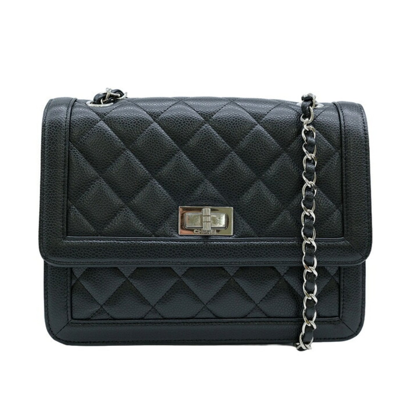 Chanel Black Caviar Leather Shoulder Bag ()