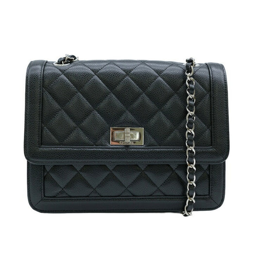 Chanel Black Caviar Leather Shoulder Bag ()