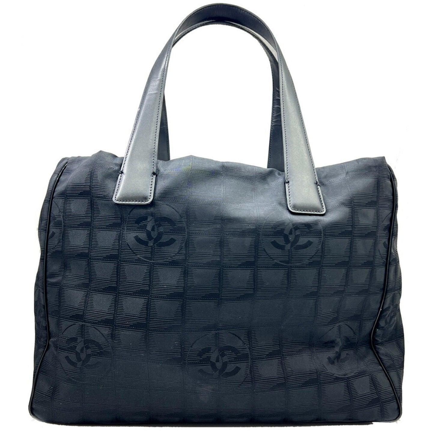 Chanel Black Nylon Leather Tote Bag ()