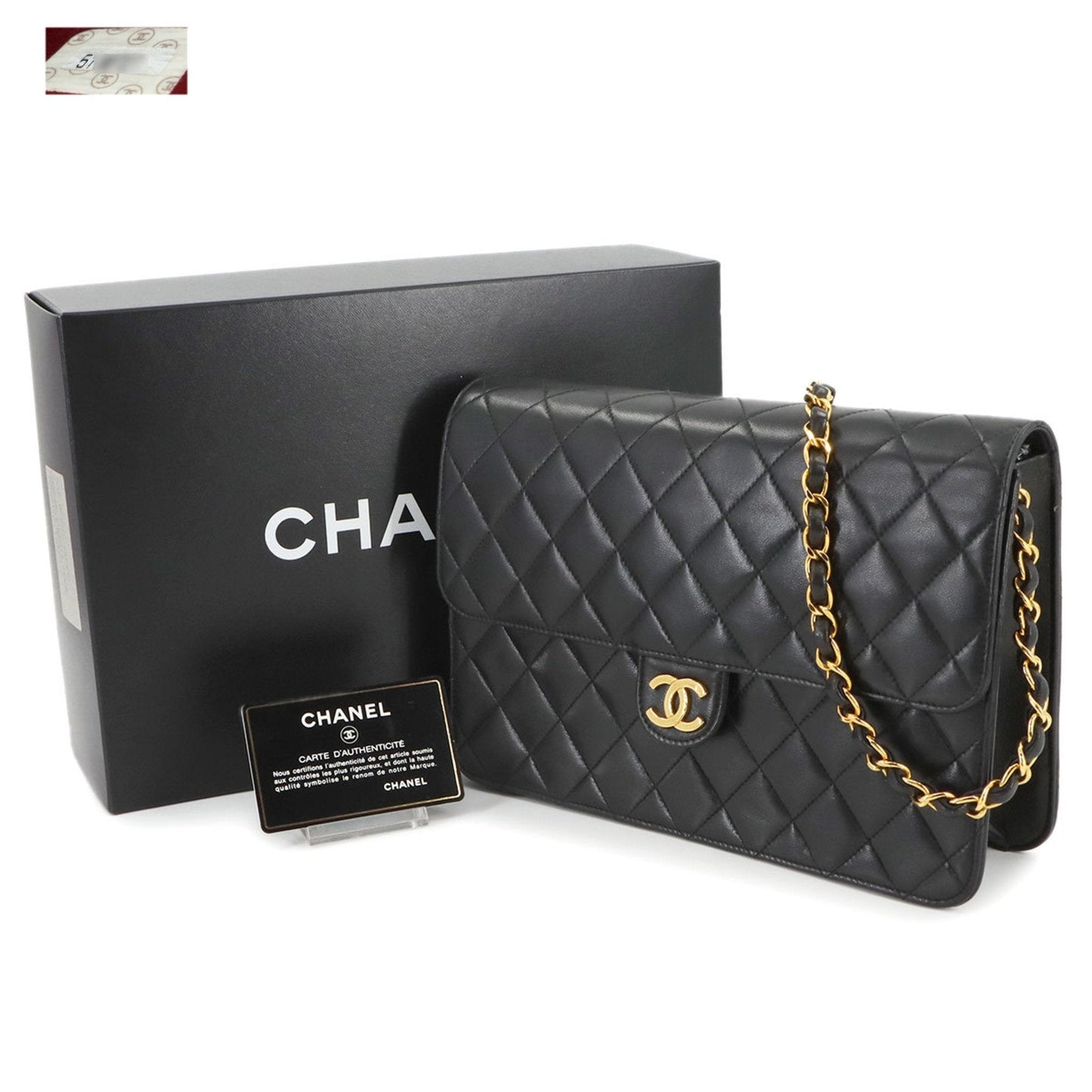 Chanel Black Leather Shoulder Bag ()