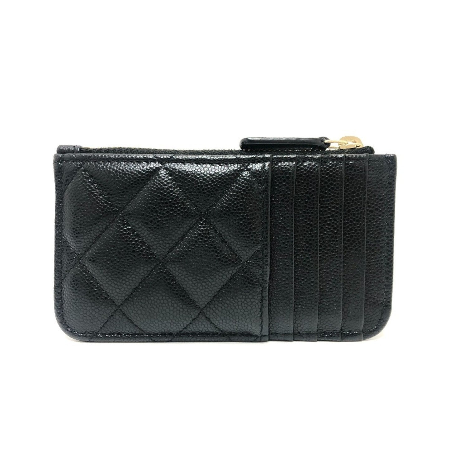 Chanel Black Grained Calfskin Coin Purse/Coin Case ()