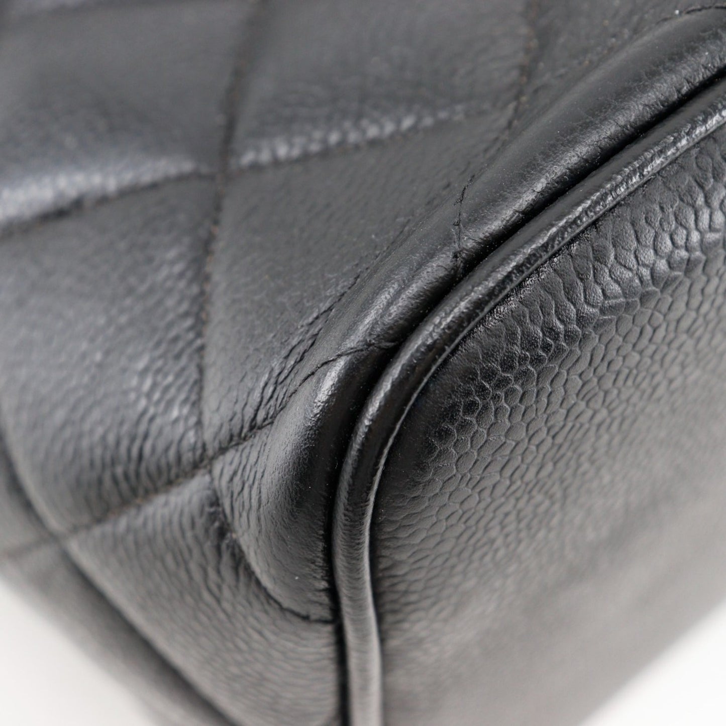 Chanel Black Caviar Leather Tote Bag ()