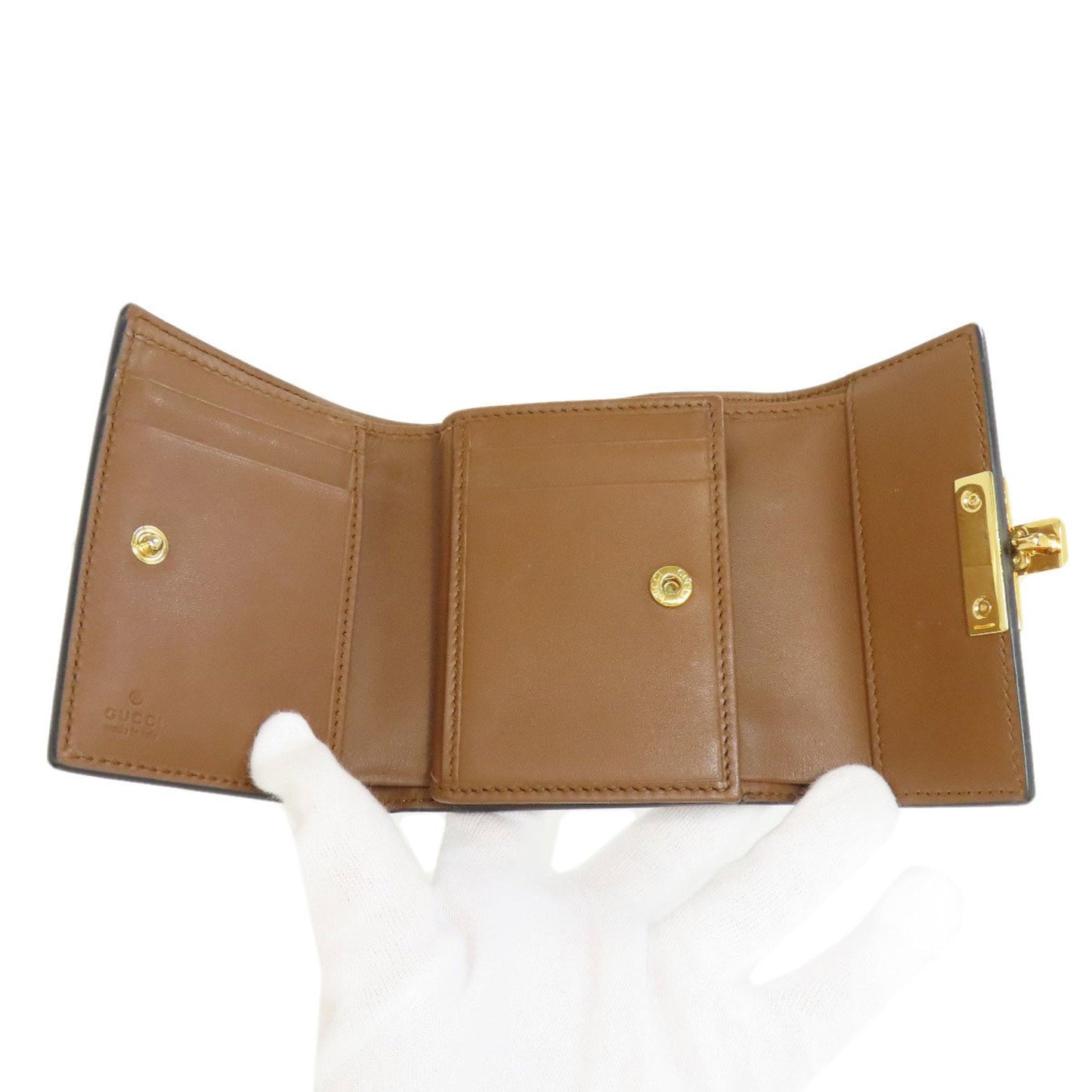 Gucci Black Brown Pvc Leather Wallet (Bi-Fold) ()