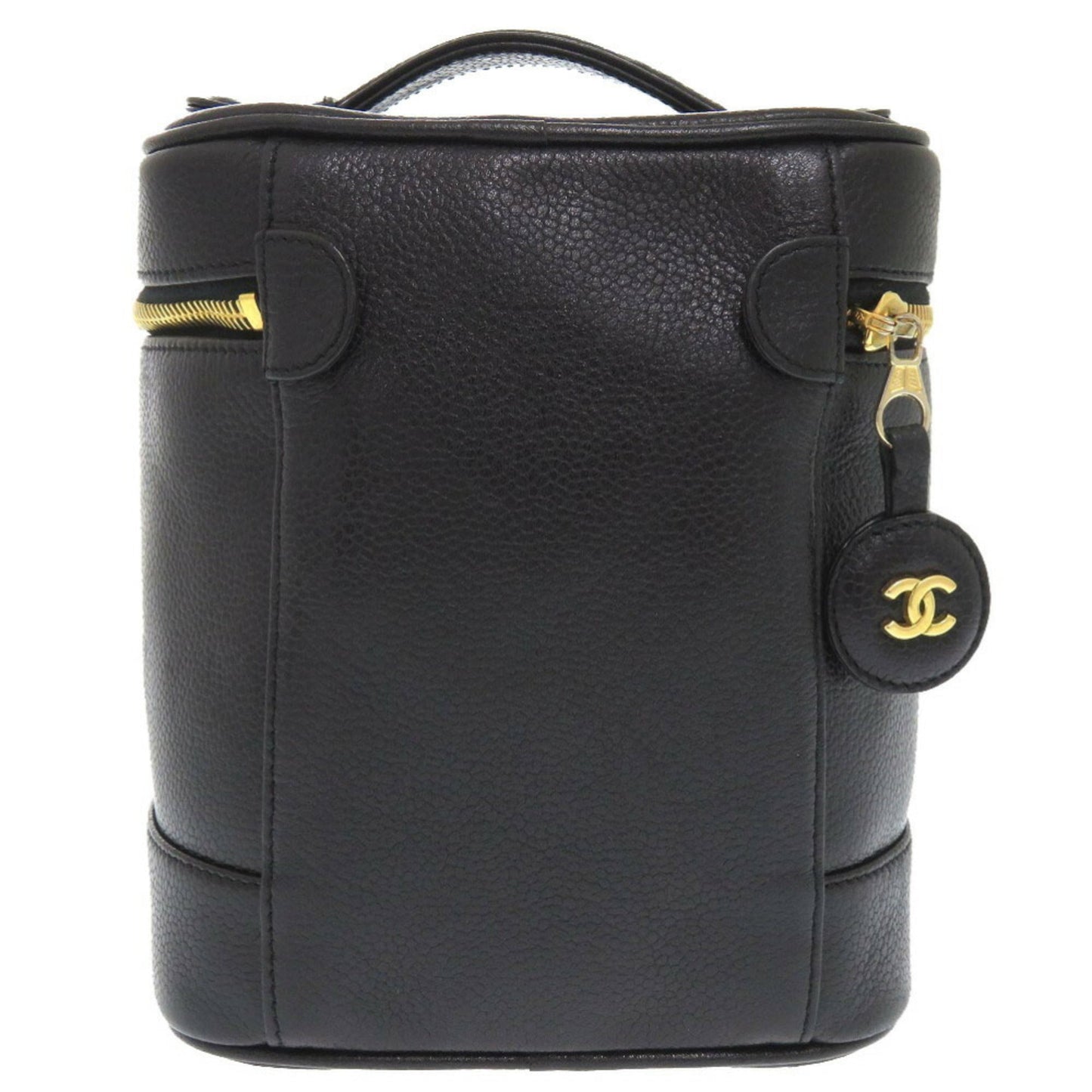 Chanel Black Caviar Leather Handbag Vanity Bag ()